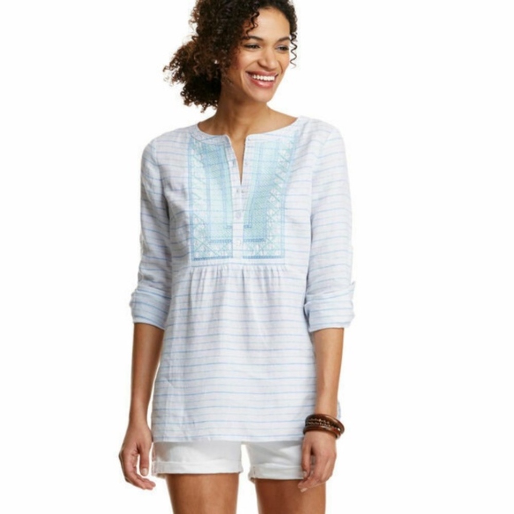 Vineyard Vines Blue and Seafoam Tunic 0